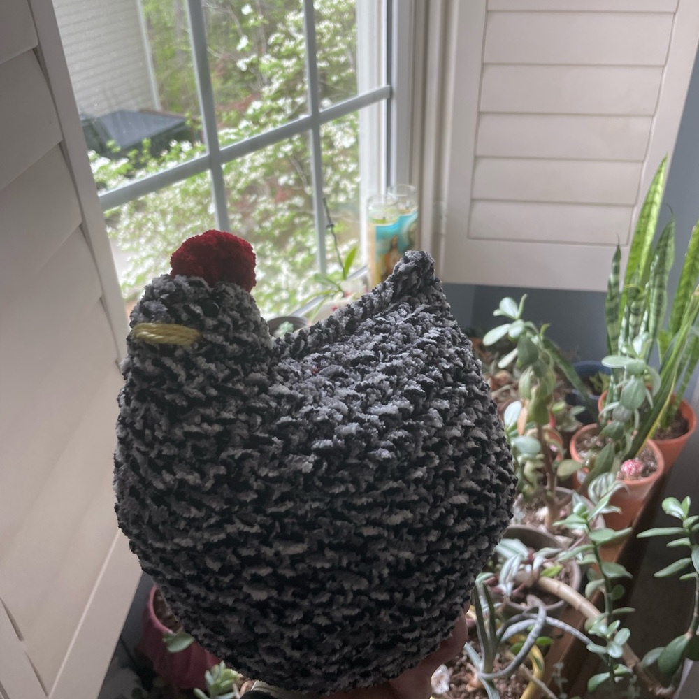 Handmade crochet big chicken